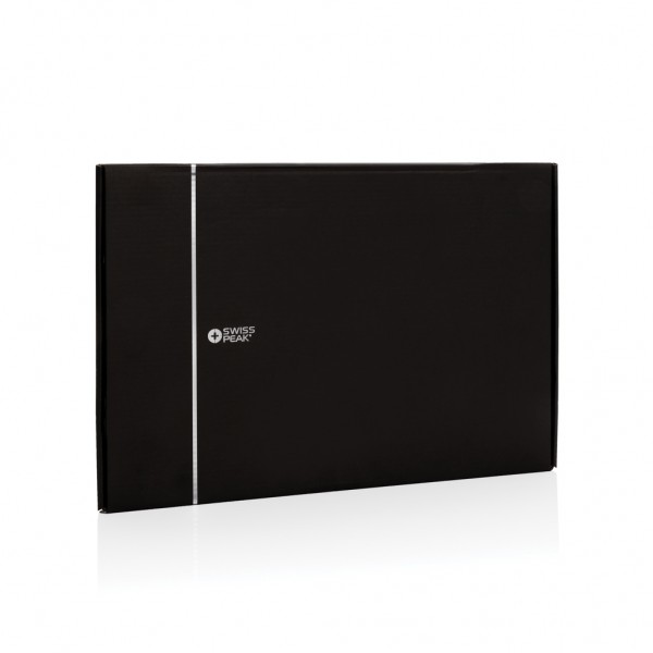 Swiss Peak 15W 3-in-1 Lade-Mauspad aus RCS recyceltem PU, schwarz