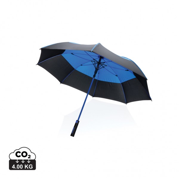 27` Impact AWARE™ RPET 190T Auto-Open Stormproof-Schirm, blau