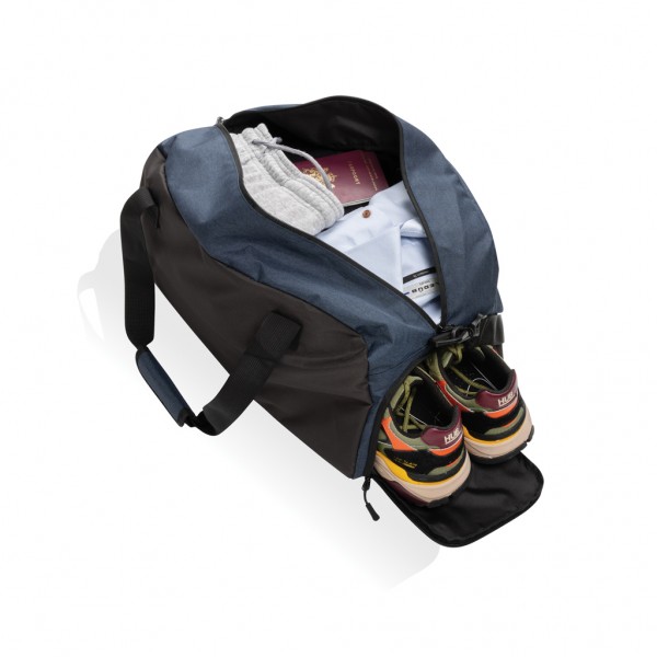Kazu AWARE™ RPET Weekend-Duffel-Bag, blau