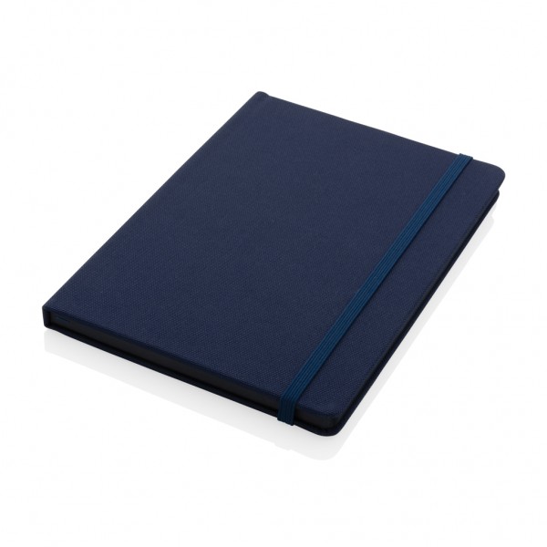 GRS-zertifiziertes rPET-A5-Notizbuch, navy blau