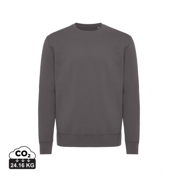 IQONIQ Kruger Relax-Rundhals-Sweater aus recycelt. Baumwolle, anthrazit XXS