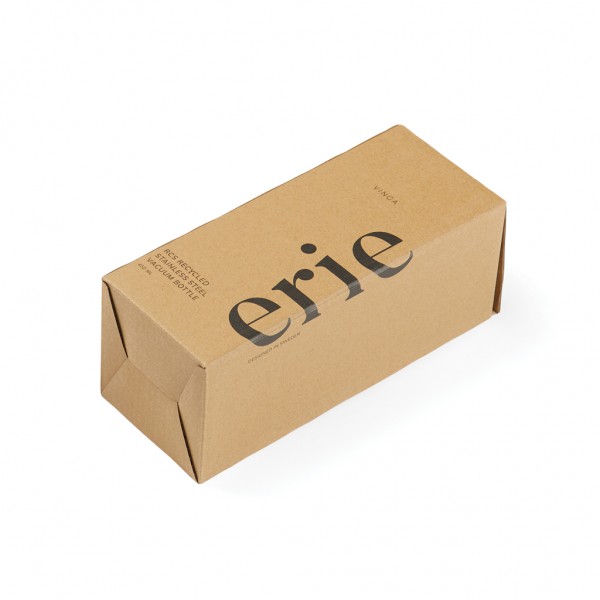 VINGA Erie 450ml Vakuumflasche aus RCS recyceltem Stahl, grau