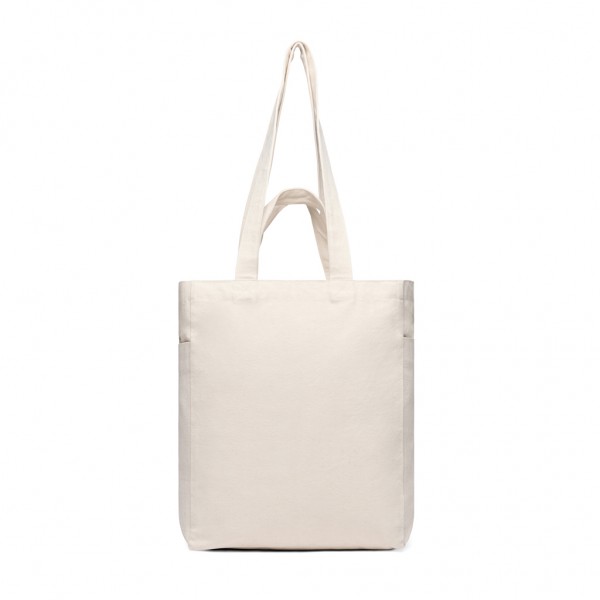 VINGA Hilo AWARE™ Tasche mit Reißverschluss aus rec. Canvas, off white