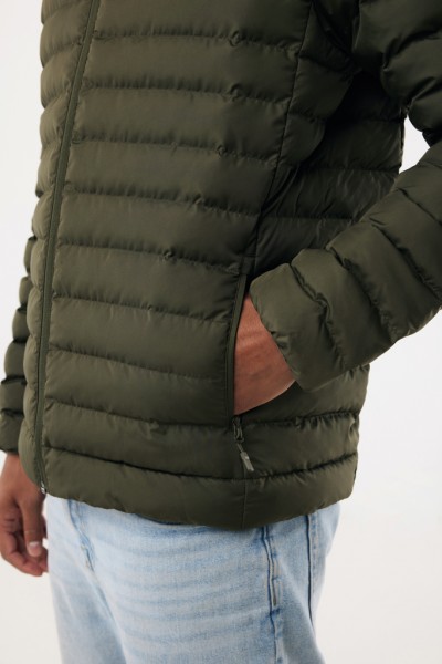 IQONIQ Maiko Herren Steppjacke aus recyceltem Polyester, khaki M