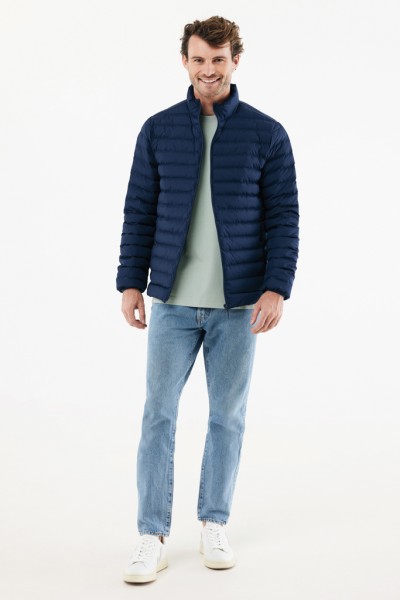 IQONIQ Maiko Herren Steppjacke aus recyceltem Polyester, navy blau L