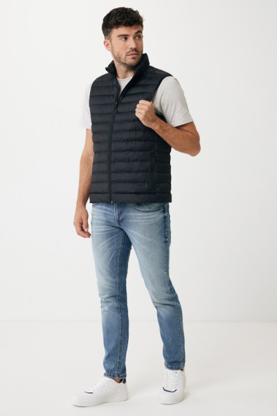 IQONIQ Meru Herren Bodywarmer aus recyceltem Polyester, schwarz XXXL