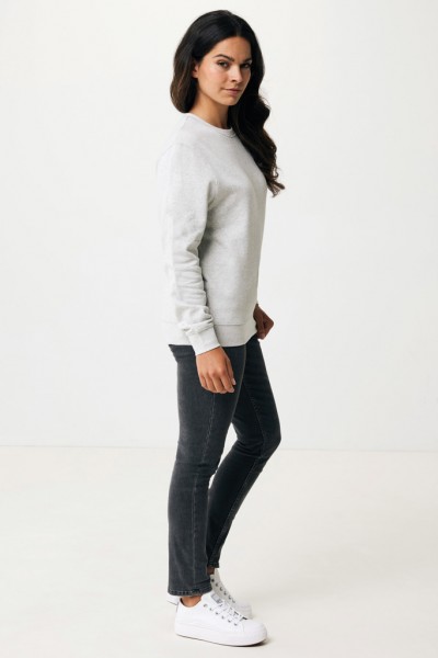 IQONIQ Etosha Lightweight Sweater aus recycelter Baumwolle, light heather grey XXXL
