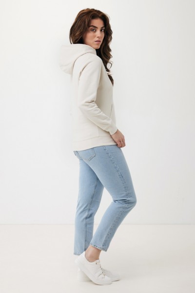 IQONIQ Rila Lightweight Hoodie aus recycelter Baumwolle, ivory white M