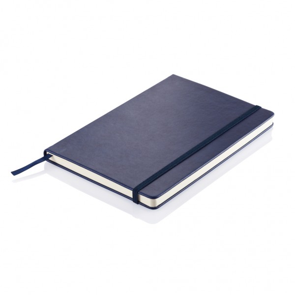 Deluxe Hardcover PU A5 Notizbuch, navy blau