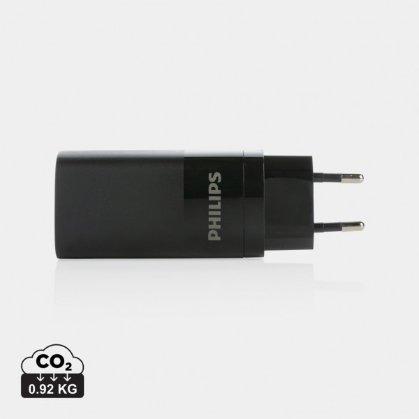 Philips 65W Ultra-Schnell-PD 3-Port-USB-Wandladegerät, schwarz