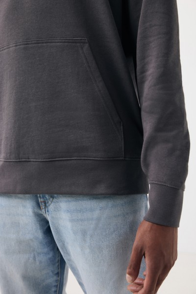 IQONIQ Rila Lightweight Hoodie aus recycelter Baumwolle, anthrazit M