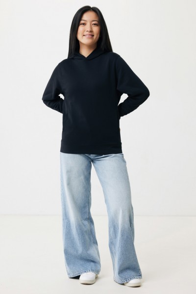 IQONIQ Yengo Hoodie mit Seitentaschen aus rec. Baumwolle, schwarz XXL