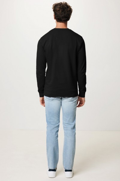 IQONIQ Zion Rundhals-Sweater aus recycelter Baumwolle, schwarz 5XL