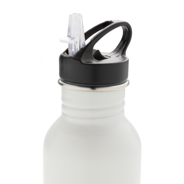 Deluxe Sportflasche aus Edelstahl, off white
