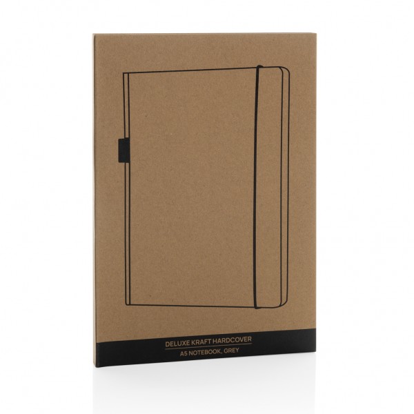 A5 Deluxe Hardcover Notizbuch, grau