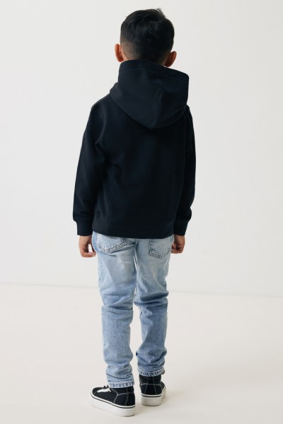IQONIQ Yengo KidsHoodie mit Seitentaschen aus rec. Baumwolle, schwarz 1314