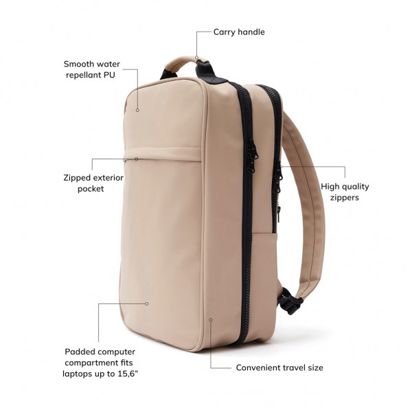 VINGA Baltimore Travel Rucksack, greige