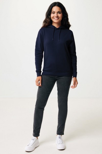 IQONIQ Rila Lightweight Hoodie aus recycelter Baumwolle, navy blau S