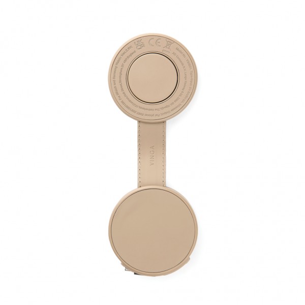 VINGA Baltimore 2-in-1 kabelloser 15W RCS Travel Charger, greige