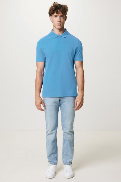 IQONIQ Yosemite Piqué-Poloshirt aus recycelter Baumwolle, tranquil blue XXL