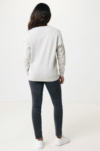 IQONIQ Etosha Lightweight Sweater aus recycelter Baumwolle, light heather grey L