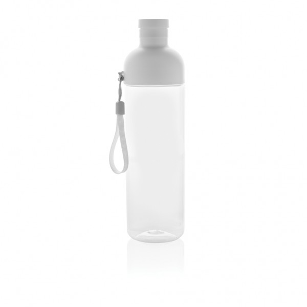Impact auslaufsichere Wasserflasche aus RCS recyc. PET 600ml, weiß