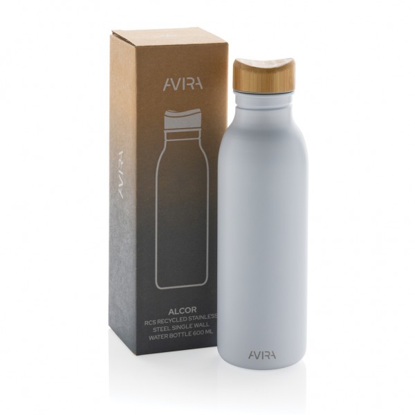 Avira Alcor 600ml Wasserflasche aus RCS rec. Stainless-Steel, weiß