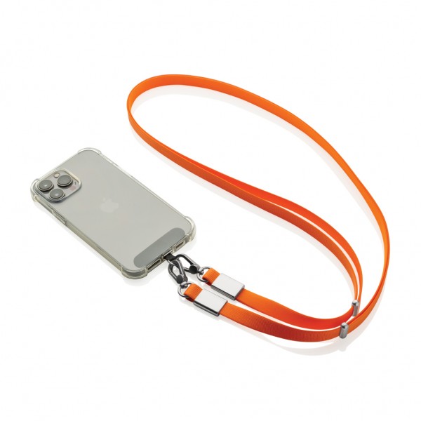 Nivo Crossbody-Handyband aus RCS recyceltem PET, orange