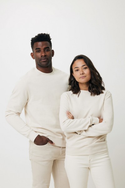 IQONIQ Denali ungefärbt. Rundhals-Sweater aus recycelter BW, natural raw XL