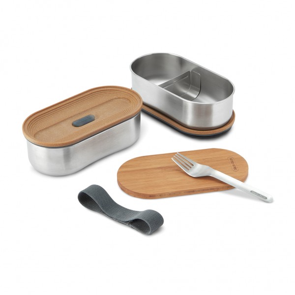 Black+Blum Stainless Steel Double Bento Box, grau