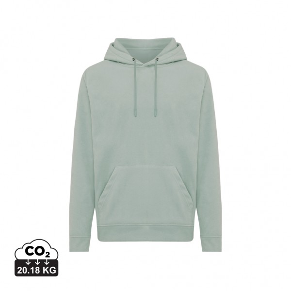 IQONIQ Trivor Mikrofleece-Kapuzen-Pulli aus recyc. Polyester, Iceberg green XXL