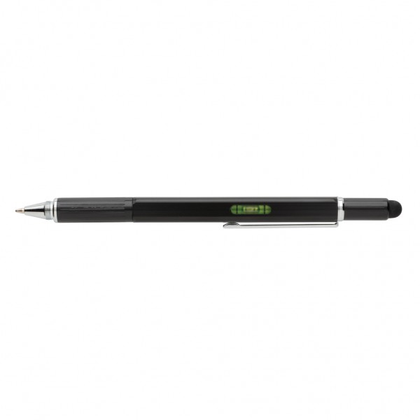 5-in-1 Aluminium Tool-Stift, schwarz