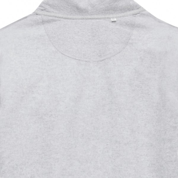 IQONIQ Abisko Zip-Kapuzenpullover aus recycelter Baumwolle, heather grey XXL