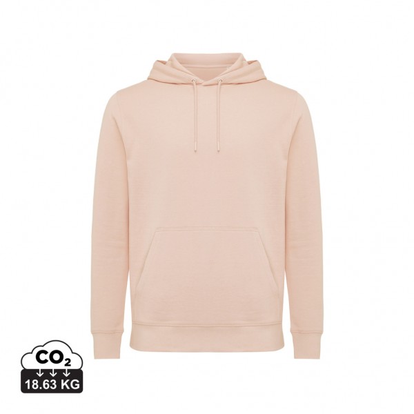 IQONIQ Rila Lightweight Hoodie aus recycelter Baumwolle, peach nectar M