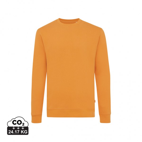 IQONIQ Zion Rundhals-Sweater aus recycelter Baumwolle, sundial orange M