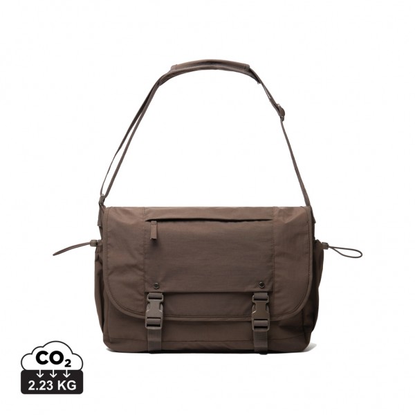 KENTO URBAN 15,6` Messenger aus RCS recyceltem Nylon, braun