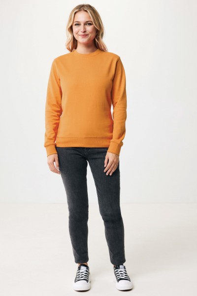 IQONIQ Zion Rundhals-Sweater aus recycelter Baumwolle, sundial orange S