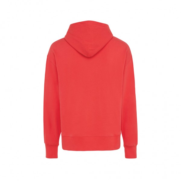 IQONIQ Yoho Relax-Hoodie aus recycelter Baumwolle, luscious red L