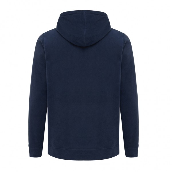 IQONIQ Trivor Mikrofleece-Kapuzen-Pulli aus recyc. Polyester, navy blau XS