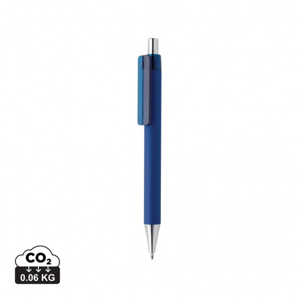 X8 Stift mit Smooth-Touch aus RCS recyceltem ABS, navy blau