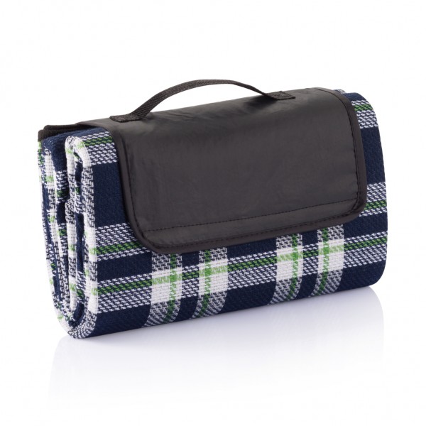 Tartan Picknickdecke, navy blau