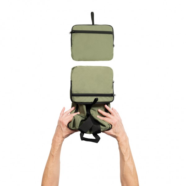 Dillon AWARE™ RPET faltbarer klassischer Rucksack, grün