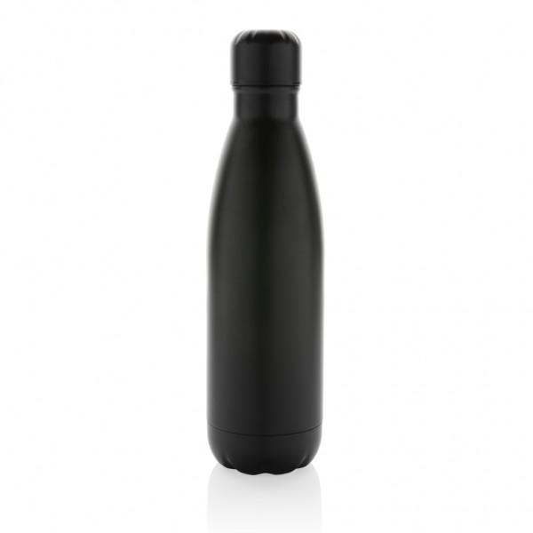Eureka einwandige Wasserflasche aus RCS rec. Stainless-Steel, schwarz