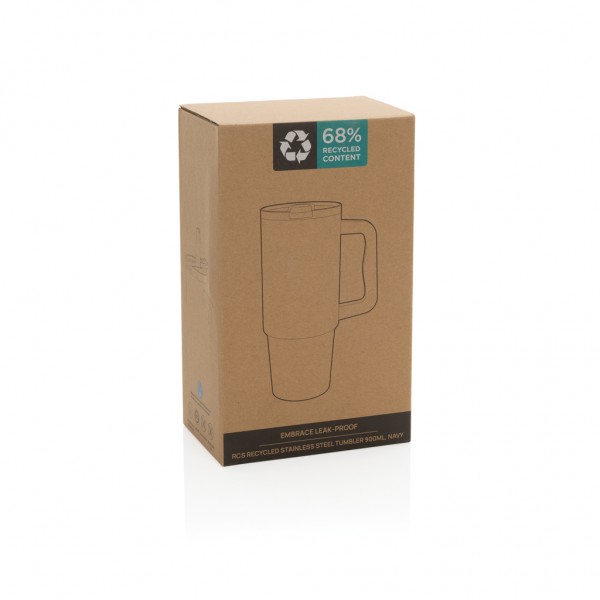 Embrace Leakproof aus RCS recyceltem Edelstahl 900ml, navy blau