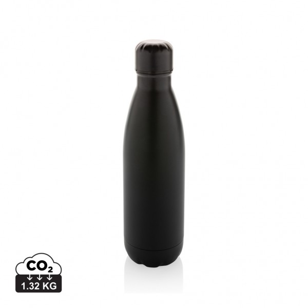 Eureka einwandige Wasserflasche aus RCS rec. Stainless-Steel, schwarz