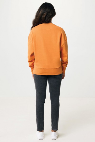 IQONIQ Kruger Relax-Rundhals-Sweater aus recycelt. Baumwolle, sundial orange L