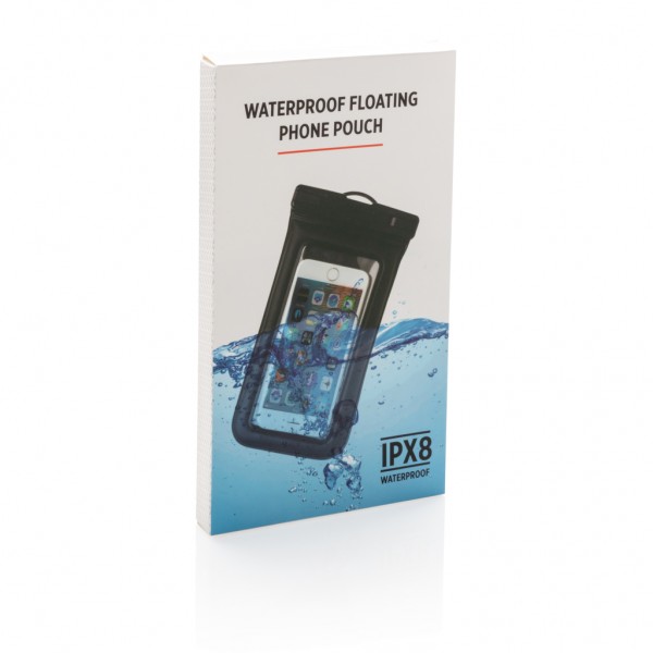 IPX8 wasserdichte, schwimmende Telefontasche, schwarz