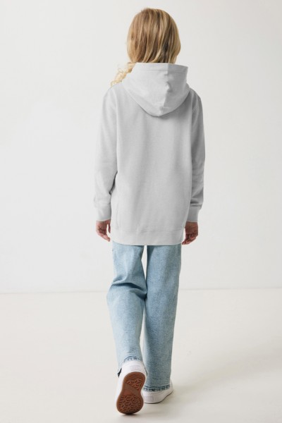 IQONIQ Yengo KidsHoodie mit Seitentaschen aus rec. Baumwolle, light heather grey 1314