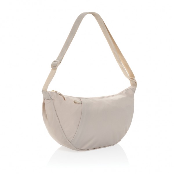 Crescent XL AWARE™ RPET Half-Moon Sling Tasche, beige