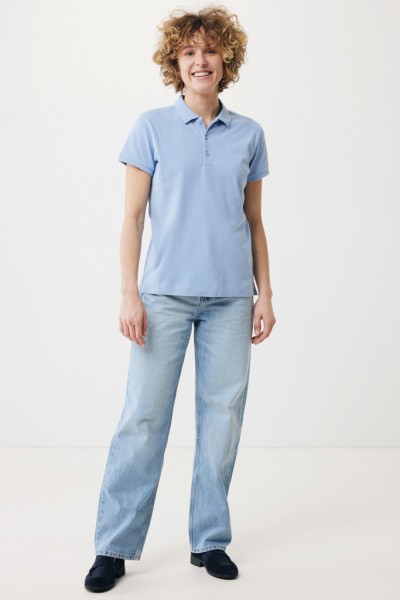 IQONIQ Yosemite Damen Piqué-Poloshirt aus rec. Baumwolle, sky blue L